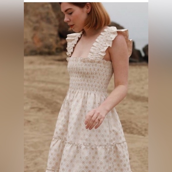 Hill House Dresses & Skirts - Hill House Gold Brocade Ellie Nap Dress